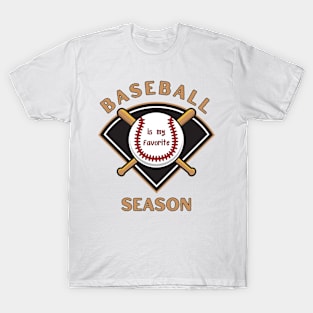 Swing Season: Baseball Bat Design T-Shirt